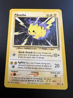 Pikachu 70/111 Neo Genesis Unlimited 2000 Pokemon Card Common NM - Image 1