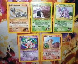 Pokemon TCG 5 Card Pokemon Gym Challenge/Heroes Lot - Image 1