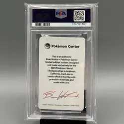 2025 POKEMON world championships PSA 10 VARSITY JACKET PIKACHU card BEAR WALKER - Image 3
