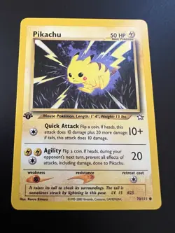 Pikachu 70/111 Neo Genesis 1st Edition 2000 Pokemon Card Common NM - Image 1