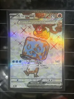 Pokemon TCG Eiscue EX 210/197 Obsidian Flames Full Art Ultra Rare Holo Card 2023 - Image 1