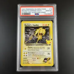 PSA 10 Rocket's Zapdos Pokemon Celebrations Classic Collection Holo Graded Card - Image 1
