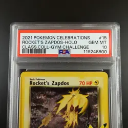 PSA 10 Rocket's Zapdos Pokemon Celebrations Classic Collection Holo Graded Card - Image 2