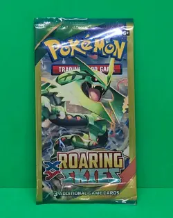 2016 Pokemon XY Roaring Skies 3 Card Mini Booster Pack Mega Rayquaza Art Sealed - Image 2