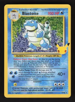 Blastoise 2/102 Pokemon Celebrations Classic Collection Holo Card - Image 1