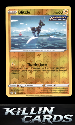 Reverse Holofoil Blitzle 050/198 Pokemon Common SWSH06: Chilling Reign Card NM - Image 1