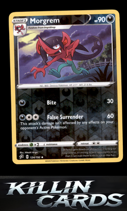 Reverse Holofoil Morgrem 124/192 Pokemon Uncommon SWSH02: Rebel Clash Card NM - Image 1