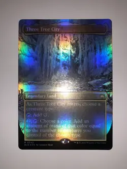 MTG Three Tree City Borderless Foil - Bloomburrow BLB (Winter #0340) - Mint - Image 3