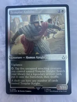 MTG Templar Knight #0183 Foil Etched Uncommon UB: Assassin’s Creed (ACR) - Image 1
