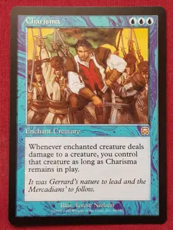 Magic The Gathering MERCADIAN MASQUES CHARISMA blue card MTG - Image 1