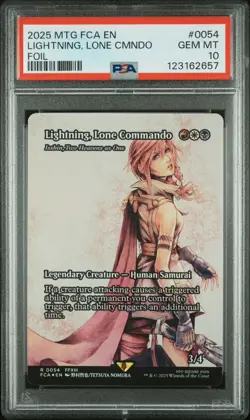 PSA 10 MTG Final Fantasy Lightning Lone Commando Through the Ages FOIL 0054 2025 - Image 1