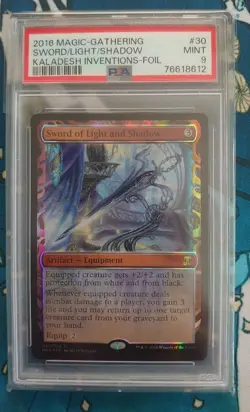 Mtg Sword Of Light And Shadow Foil Partial Gloss Psa9 - Image 1
