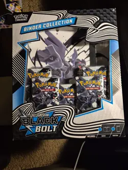 Pokemon TCG Black Bolt Binder Collection Box Factory Sealed New - Image 1