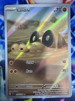 Sandile - 216/198 Scarlet & Violet ART RARE Pokemon - NM/MINT - Image 1