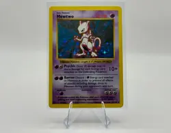 Pokemon TCG Mewtwo 10/102 Base Set Shadowless Holo Rare - LP - Image 2