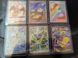 Pokemon 6 Card Lot Shining Mega Ex GX IR Full Art Illustration Rare - Image 1