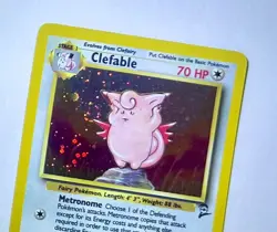 SWIRL Pokemon Card TCG Clefable 5/130 Base Set 2 WOTC 2000 Vintage Holo Rare LP - Image 4