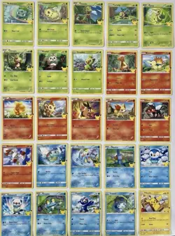 Pokemon 25th Anniversary McDonalds Promo Complete Master Set Non-Holo 25 cards - Image 1