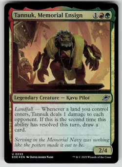 Tannuk, Memorial Ensign Foil Uncommon Edge of Eternities 233 MTG Near Mint 2025 - Image 1