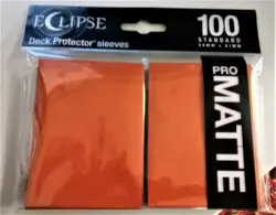 1000 Ultra Pro Eclipse Orange Pro Matte Deck Protector Sleeves Brand New - Image 2