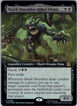 MTG TMNT *FOIL* R Shark Shredder, Killer Clone #0073 - Image 1