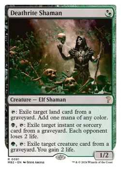 Deathrite Shaman (White Border) 81 Rare Mystery Booster 2 Near Mint - Image 1