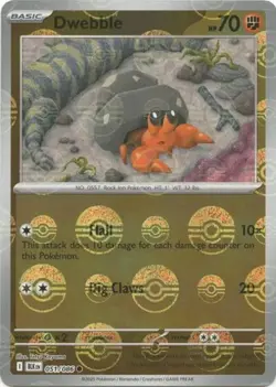 Dwebble (Poke Ball Pattern, #051/086) - Holofoil SV - Black Bolt NM Pokemon - Image 1