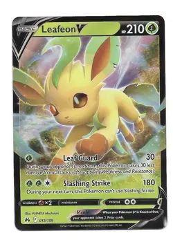 Leafeon V 013/159 Crown Zenith Holo Ultra Rare Pokemon TCG - NM - Image 1