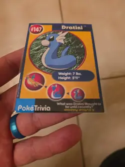 Pokemon Burger King PokeTrivia Non-perforated Dratini #147 - Image 2