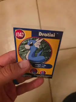 Pokemon Burger King PokeTrivia Non-perforated Dratini #147 - Image 3