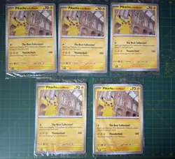 Pokemon TCG Pikachu At The Museum Promo Card - Brand New Sealed x5 - Image 1