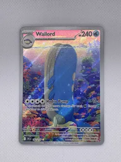 Wailord 162/159 IR Full Art Holo Scarlet & Violet NM Pokemon Card - Image 1