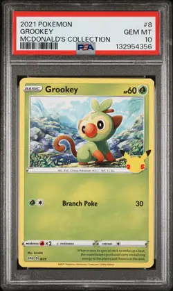 2021 POKEMON MCDONALD'S COLL #8 GROOKEY PSA 10 - Image 1