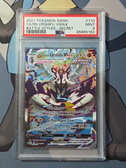 Pokemon Battle Styles Secret Alt Rapid Strike Urshifu VMAX 170/163 PSA 9 Mint - Image 1