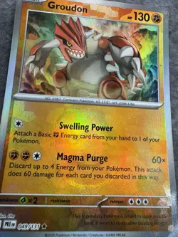 Groudon 49/131 2025 SV Prismatic Evolutions Master Ball Reverse Holo Rare MINT - Image 2