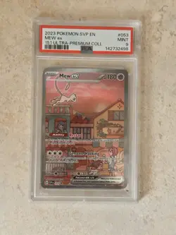 2023 POKEMON SVP EN-SV BLACK STAR PROMO 151 ULTRA-PREM COLL #053 MEW EX PSA 9 - Image 1