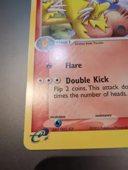 JUMBO Pokemon 2003 COMBUSKEN Winner Black Star Promo #009 RARE!! NM - Image 4