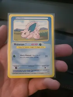 Funskool Nidoran M Boy Male Red India Pokemon Card Vintage 2004 g01 NM / LP - Image 1