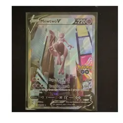 Pokemon Mewtwo V Pokemon GO Ultra Rare 030/078 220 HP Holo English Card - Image 1