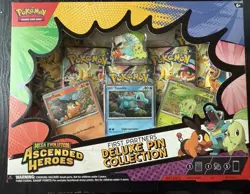 Pokemon Ascended Heroes First Partners Deluxe Pin Collection Promo Kit Chikorita - Image 1