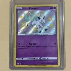Galarian Ponyta SV047/SV122 Shiny Rare Shining Fates Shiny Vault Pokemon NM - Image 1