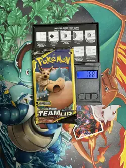 Pokemon TCG Sun & Moon Team Up Mini Booster Pack Snorlax & Eevee Sealed 7.68G - Image 4