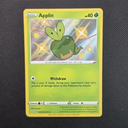 Applin SV012/SV122 Shining Fates: Shiny Vault Shiny Holo Rare Pokemon TCG NM - Image 4