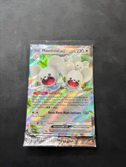 Pokemon TCG: Maushold ex #155/182- Paradox Rift Paldea Adventure Chest Sealed - Image 1