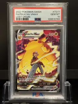 PSA 10 PIKACHU VMAX TG17/TG30 FULL ART LOST ORIGIN POKEMON ⚡ - Image 1
