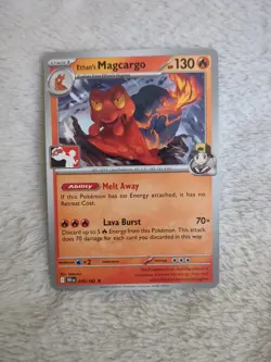 Pokemon Destined Rivals 036/182 Ethans Magcargo Non Holo Play Stamp - Image 1