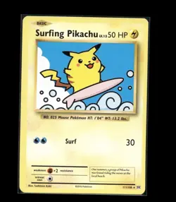 SURFING PIKACHU 111/108 SECRET RARE EVOLUTIONS POKEMON LP - Image 1