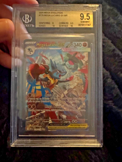 BGS 9.5 Mega Lucario ex 179/182 SIR Pokemon Mega Evolutions | Dual 10 Subs 🔥 - Image 1