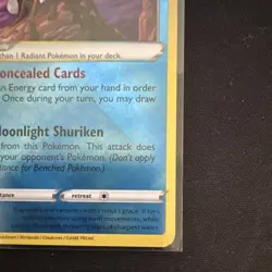 Pokemon Radiant Greninja Astral Radiance Radiant Rare 046/189 130 HP Holo Engli… - Image 4