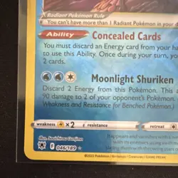 Pokemon Radiant Greninja Astral Radiance Radiant Rare 046/189 130 HP Holo Engli… - Image 5